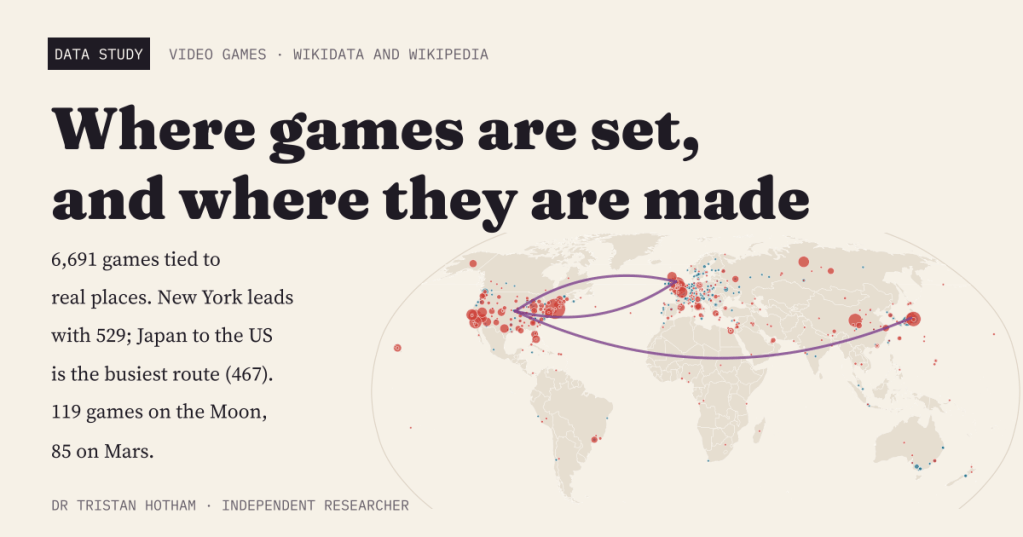 Where games are set, and where they are&nbsp;made