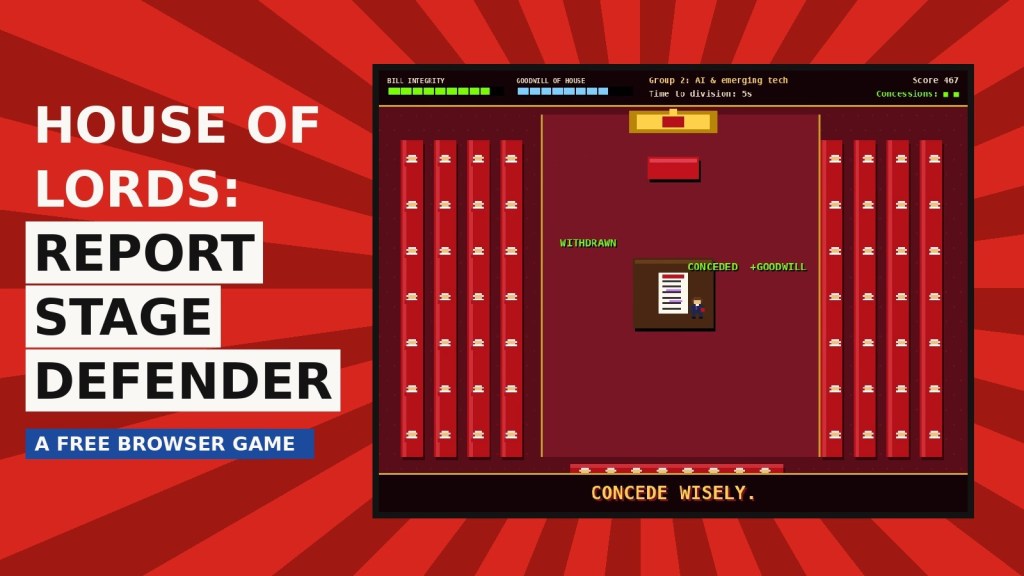 House of Lords: Report Stage Defender, a free&nbsp;game